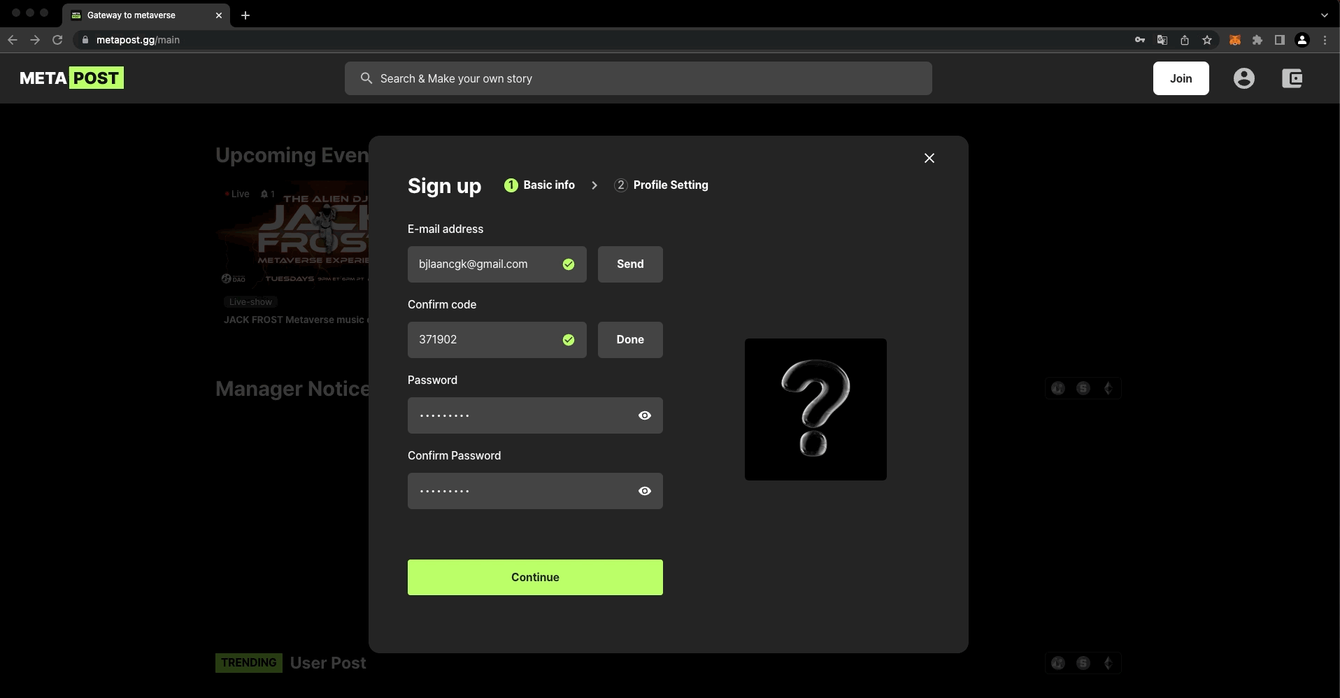 signup